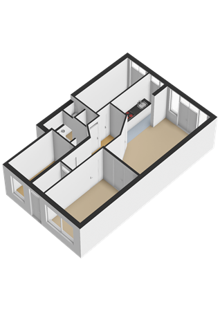 Floorplan - Nobelstraat 102B, 3039 SP Rotterdam